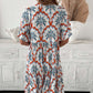 Women's Fashion V-Neck Short Sleeve Floral Print Dresses