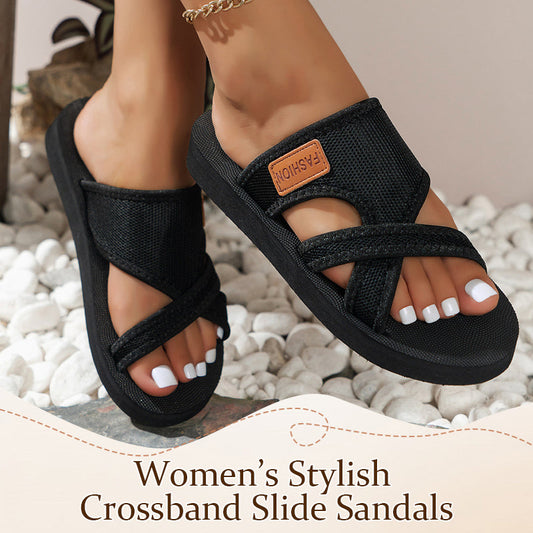 Women’s Stylish Crossband Slide Sandals