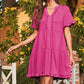 🔥2025 Summer New-🌈Women's Ruffle Trim V-Neck Tiered Dress