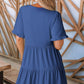 🔥2025 Summer New-🌈Women's Ruffle Trim V-Neck Tiered Dress