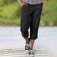 🌈Summer New Products-🔥Multi-Pocket Solid Color Casual Cargo Capri Pants