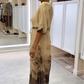 Women's Sheer Casual Printed Short Sleeve Dresses