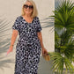 🌸2025 Hot Sale🌸Women's Leopard V-Neck Long Dress with Belt