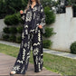 Women's Fashion Printed Two Piece Set