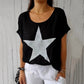 Women's Casual Star-Print Loose-Fit T-Shirt
