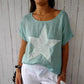 Women's Casual Star-Print Loose-Fit T-Shirt