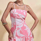 Spaghetti Strap Maxi Pink Flowy Dress