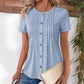 ❤️2025 New Products❤️-Women's Casual Round Neck Short Sleeve Hollow Out T-Shirt