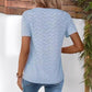 ❤️2025 New Products❤️-Women's Casual Round Neck Short Sleeve Hollow Out T-Shirt