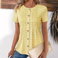 ❤️2025 New Products❤️-Women's Casual Round Neck Short Sleeve Hollow Out T-Shirt