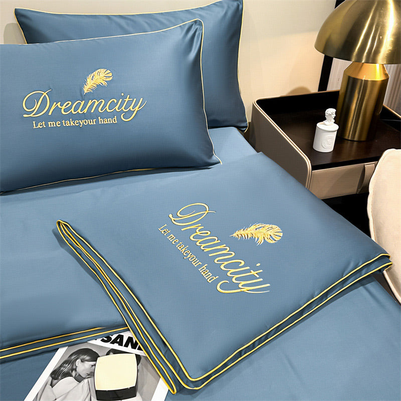 ⏳Limited-Time Offer⌛Summer lightweightice silk bed four-piece set🛏️