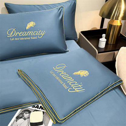 ⏳Limited-Time Offer⌛Summer lightweightice silk bed four-piece set🛏️