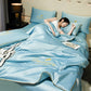 ⏳Limited-Time Offer⌛Summer lightweightice silk bed four-piece set🛏️
