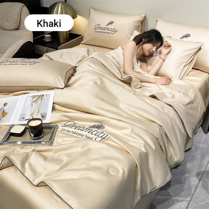 ⏳Limited-Time Offer⌛Summer lightweightice silk bed four-piece set🛏️