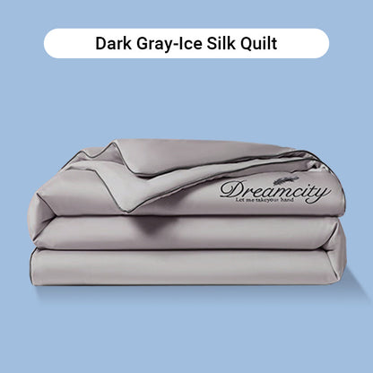 ⏳Limited-Time Offer⌛Summer lightweightice silk bed four-piece set🛏️