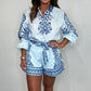 🔥NEW ARRIVAL LIMITED TIME OFFER-50% OFF💕Patterned Tie Waist Button Up Shorts Co-ord