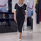 🌈2025 New Products🛍️Women's Trendy Striped V Neck Slim Fit Dress