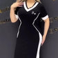 🌈2025 New Products🛍️Women's Trendy Striped V Neck Slim Fit Dress