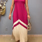❤️2025 New Products❤️ Women's Trendy Sleeveless Colorblock Split Dress