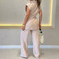 🌈2025 Summer New-❤️Elegant Waisted Top & Casual Pants Set