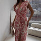 🌺2025 Summer New Arrivals👗Sleeveless Printed Slit Dress✨