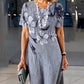 🌈2025 New Products-❤️Women's Casual Printed Round Neck Dress