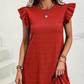 🔥Hot Sale❤️ Women's Ruffle Hem Sleeveless Round Neck Dress