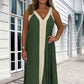 ⏳ Limited time 55% off! 💥Women's V-Neck Sleeveless Color Block Maxi Dress