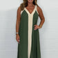 ⏳ Limited time 55% off! 💥Women's V-Neck Sleeveless Color Block Maxi Dress