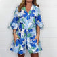 🔥2025 Summer New ❤️-Women's Elegant V-Neck Printed Loose Dresses