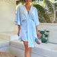 🌴Summer Specials🌴Solid Color V-Neck Backless Dress with Ruffle Waist