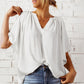 🔥2025 Summer Hot Sale🩷Women's Solid Color Summer Top with Batwing Sleeves and V-Neck