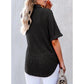 🌈New Product- Women's Lapel Loose Short Sleeve Top🩷