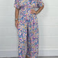 💖2025 SUMMER NEW-50% OFF💖Women's V-Neck Printed Short-Sleeve Jumpsuits