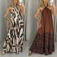 Women's Printed Halter Neck Maxi Dress