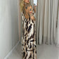 Women's Printed Halter Neck Maxi Dress