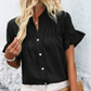 🌈2025 Summer New Products-🩷Women's Casual Ruffle Short Sleeve Top