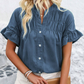 🌈2025 Summer New Products-🩷Women's Casual Ruffle Short Sleeve Top