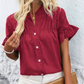 🌈2025 Summer New Products-🩷Women's Casual Ruffle Short Sleeve Top