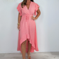🌷Summer Hot Sale 49% OFF🍃Women's Resort Style V-Neck Polka Dot Ruffle Sleeve Dress
