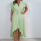 🌷Summer Hot Sale 49% OFF🍃Women's Resort Style V-Neck Polka Dot Ruffle Sleeve Dress