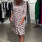 Women's Causal V-Neck Print A-Line Dress