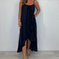 Women's Spaghetti Strap Dress with Asymmetrical Hem
