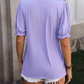Women's Casual V-Neck Short Sleeve Top