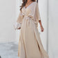 ❤️Early Bird Autumn-❤️Women's Elegant Split Solid Color V-Neck Dresses