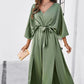 ❤️Early Bird Autumn-❤️Women's Elegant Split Solid Color V-Neck Dresses