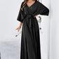 ❤️Early Bird Autumn-❤️Women's Elegant Split Solid Color V-Neck Dresses