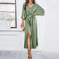 ❤️Early Bird Autumn-❤️Women's Elegant Split Solid Color V-Neck Dresses