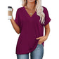Women's V-Neck Dolman Sleeve Short-Sleeve Top