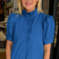 Women's Casual Solid Color Standing Collar Button Down Dress